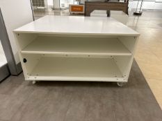 White Wood Mobile Display Box