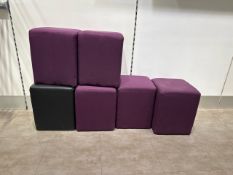 Small Square Pouffes x 6