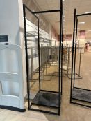 Tall Black Metal Unit with Hanging Bars