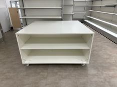 White Wood Mobile Display Box