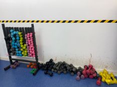 Selection Of Studio Dumbells & Stand