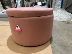 Luna Small Round Storage Footstool