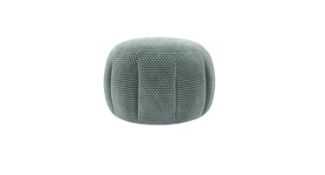 Harper Round Footstool In Peppermint Bubble Velvet RRP - £860