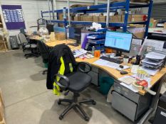 Bank Of Office Desks x4