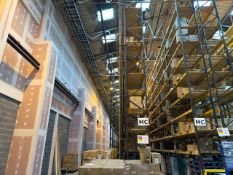 Run Of 34 Bays Of Back To Back Boltless Industrial Pallet Racking