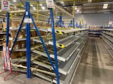 A Run Of 10 Bays Of Back To Back Flow Racks