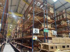 Run Of 24 Bays Of Back To Back Boltless Industrial Pallet Racking