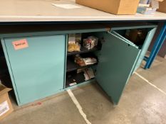 Light Blue Metal Storage Cabinet x2