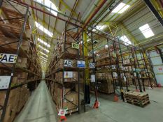 Run Of 42 Bays Of Back To Back Boltless Industrial Pallet Racking