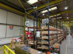 Run Of 18 Bays Of Back To Back Boltless Industrial Pallet Racking