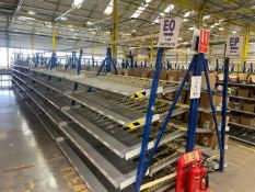 A Run Of 6 Bays Of Back To Back Flow Racks