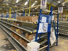 A Run Of 6 Bays Of Back To Back Flow Racks