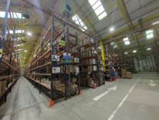 Run Of 44 Bays Of Back To Back Boltless Industrial Pallet Racking