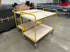 Yellow Metal 2 Tiered Trolley x2
