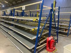 A Run Of 4 Bays Of Back To Back Flow Racks