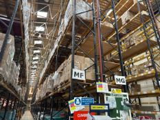 Run Of 46 Bays Of Back To Back Boltless Industrial Pallet Racking