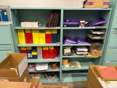 Light Blue Metal Bookshelf x2