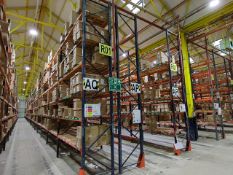 Run Of 42 Bays Of Back To Back Boltless Industrial Pallet Racking