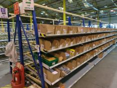 A Run Of 6 Bays Of Back To Back Flow Racks