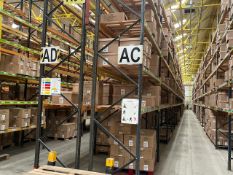 Run Of 42 Bays Of Back To Back Boltless Industrial Pallet Racking