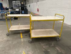 Yellow Metal 2 Tiered Trolley x2