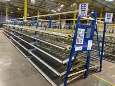 A Run Of 6 Bays Of Back To Back Flow Racks