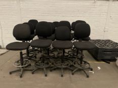 12 x High Office Adjustable Chairs