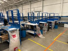 Pair Of Blue Metal Work Stations