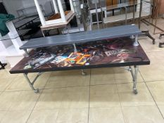 Mobile Wood Table with Design Print