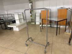 Mobile Grey Metal Hanging Rail