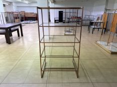 Brass Tiered Glass Display Shelf