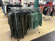 Mobile Glass Top Hanging Rail x2