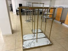 Gold Colour Display Rails x3