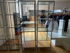 Glass Shelved Display Tower x2