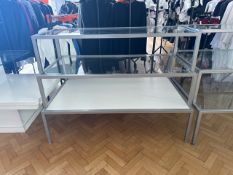 Glass Tiered Display Table