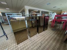 Tinted Glass Rectangular Display Stands x 4