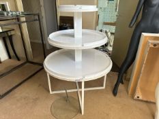 White Gloss Circle Display Unit