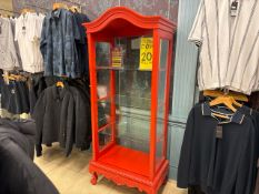 Orange Wood Display Cabinet