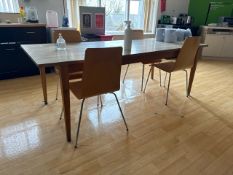 Cafeteria Table and Chairs x4