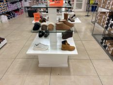 White Wood Square Display Shelf x2