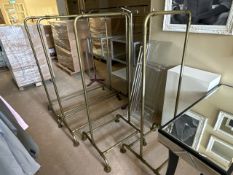 Gold Colour Metal Hanging Rails x4
