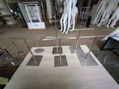 Brushed Metal Counter Top Display Stands x 6