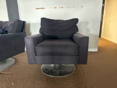 Black Fabric Armchair