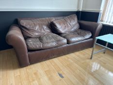 Brown Leather Sofa