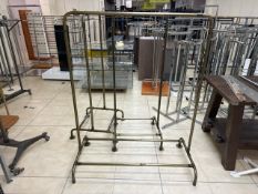 Gold Colour Metal Hanging Rails x3