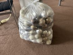 Silver and White Christmas Baubles