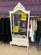 White Wood Decorative Display Cabinet