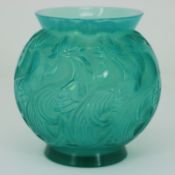 Rene Lalique Opalescent Mint Coloured Glass 'Le Ma