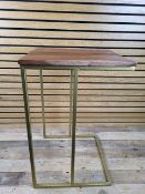 Wood and Gold Side Table