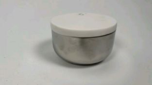 tf Silver Storage Bowl With Marble Lid